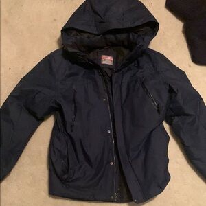 Navy Hooded Coat